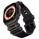 Bracelet Apple Watch Silicone Solide à Boucle en Inox 316L - EzStrap - Noir/Noir