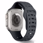 Bracelet Apple Watch Silicone Souple à Ouvertures Ventilées - EzStrap - Gris