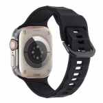 Bracelet Apple Watch Silicone à Structure Respirante à Découpes - EzStrap - Noir