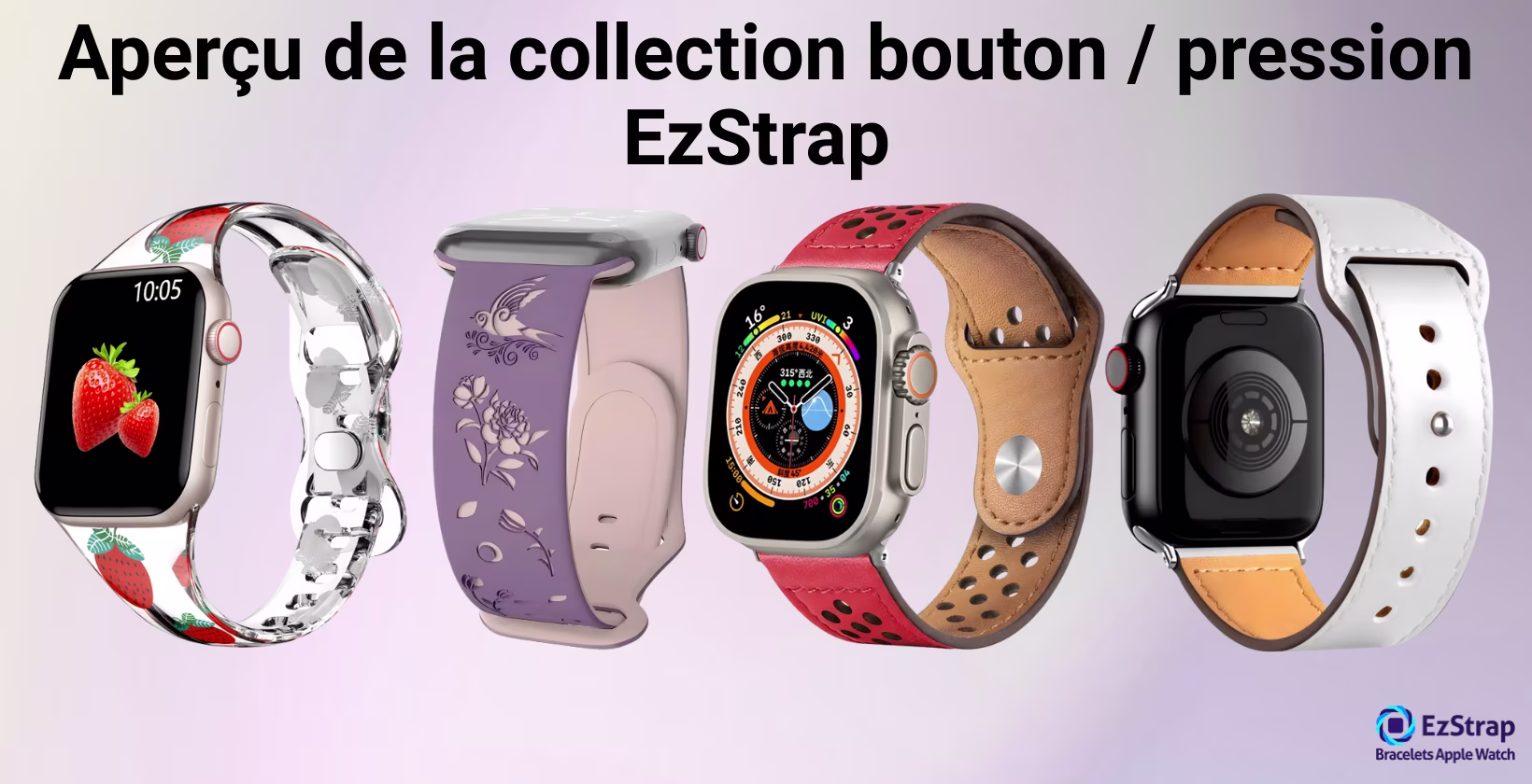 Aperçu de la collection bouton pression EzStrap