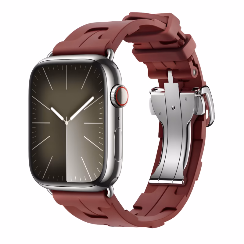 Bracelet Apple Watch Hermès Simple Tour Silicone - EzStrap - Rouge