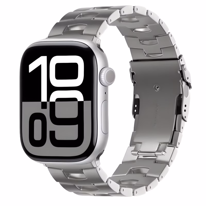 Bracelet Apple Watch Titane Léger Structure Segmentée - EzStrap - Titane Bracelet Apple Watch Titane Léger Structure Segmentée - EzStrap - Titane